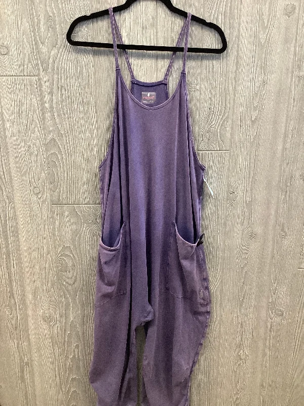 Jumpsuit By Free People In Purple, Size: M Summer jumpsuit, Light fabric, Comfortable, Fashionable Jumpsuit By Free People In Purple, Size: M Summer jumpsuit, Light fabric, Comfortable, Fashionable