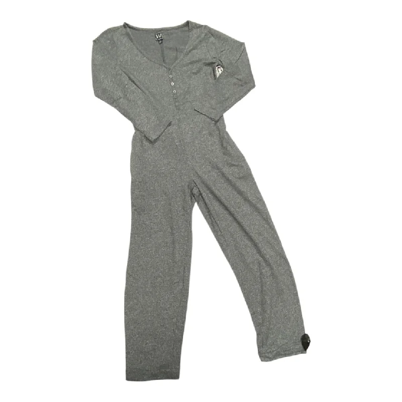 Jumpsuit By Gap In Grey, Size: Xsp Deep V jumpsuit, Sexy, Elegant, Fashionable