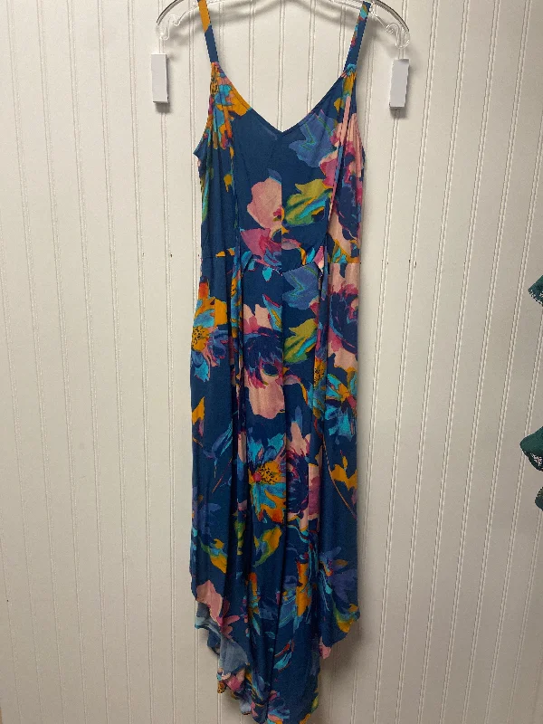Jumpsuit By Msk In Blue, Size: S Lace-up jumpsuit, Trendy, Sexy, Party wear