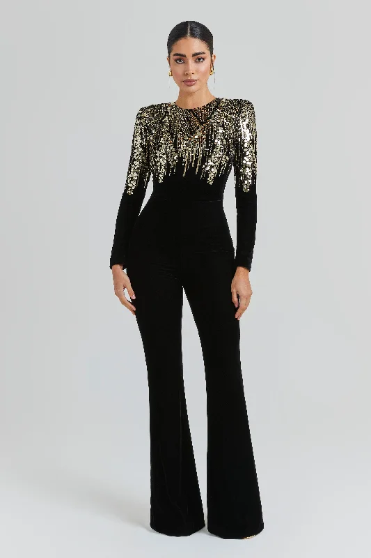 Katarina Black Jumpsuit Camo jumpsuit, Bold print, Street style, Trendy