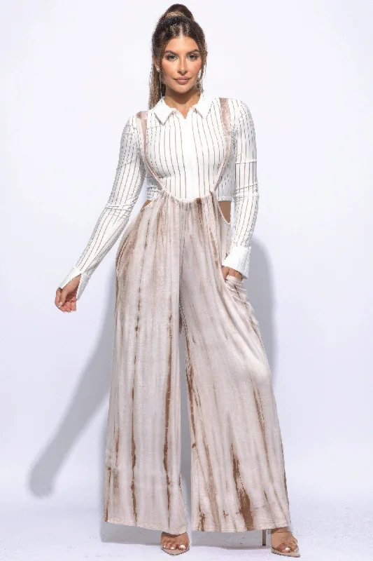 Drawstring Baggy Jumpsuit A-line jumpsuit, Flattering cut, Comfortable, Stylish