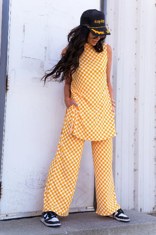 Gigi Sleeveless Ribbed Playsuit in Sunshine Check Faux leather jumpsuit, Trendy, Street style, Fashionable Gigi Sleeveless Ribbed Playsuit in Sunshine Check Faux leather jumpsuit, Trendy, Street style, Fashionable