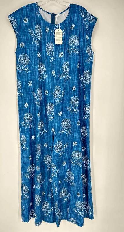 Made With Love Size XL Blue Print NWT Jumpsuit Jumpsuit with bow, Feminine, Chic, Elegant Made With Love Size XL Blue Print NWT Jumpsuit Jumpsuit with bow, Feminine, Chic, Elegant