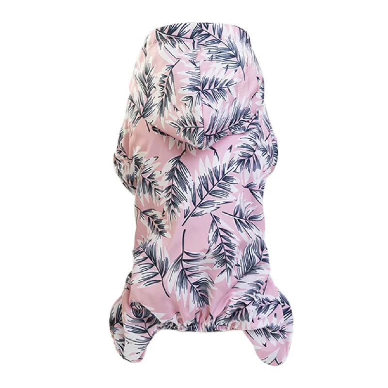 Maxbell Maxbell Pet Dog Raincoat Outdoor Rainy Day Wear 4 Legs Rain Jumpsuit Pink S Luxe jumpsuit, Elegant, Chic, Fashion-forward