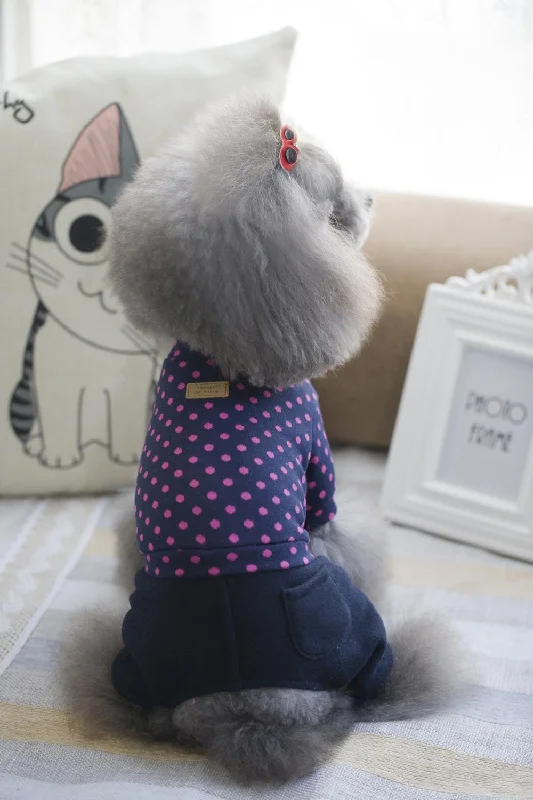 Maxbell Maxbell Pet Dog Thin Knit Jumpsuit Clothes Rose Red Dot Pattern Puppy Cat Apparel S Elegant black jumpsuit, Formal wear, Stylish, Chic Maxbell Maxbell Pet Dog Thin Knit Jumpsuit Clothes Rose Red Dot Pattern Puppy Cat Apparel S Elegant black jumpsuit, Formal wear, Stylish, Chic