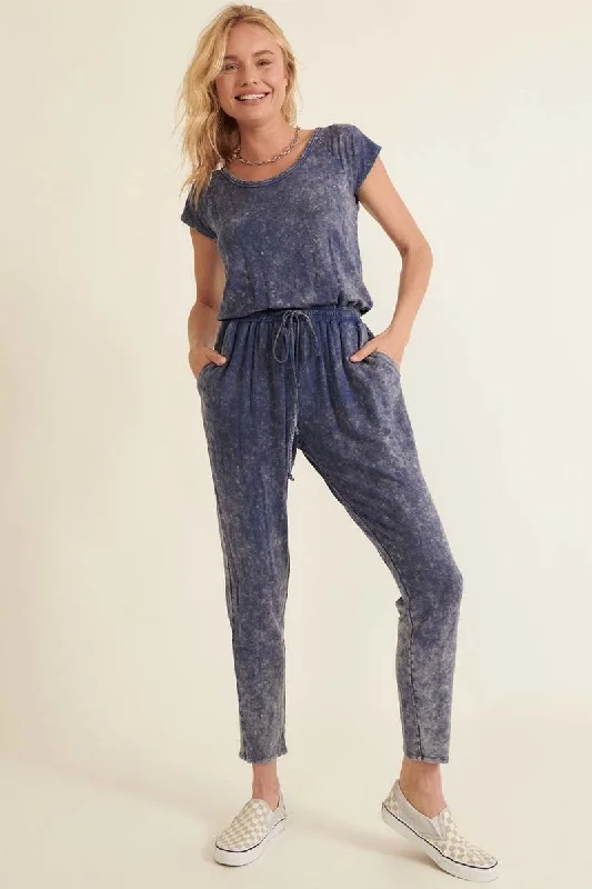 Mineral Washed Finish Knit Jumpsuit Elegant jumpsuit, Chic, Comfortable, Fashionable Mineral Washed Finish Knit Jumpsuit Elegant jumpsuit, Chic, Comfortable, Fashionable