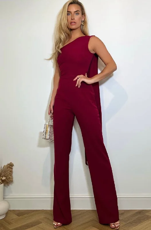 Raspberry Jumpsuit Long sleeve black jumpsuit, Formal wear, Sleek, Elegant