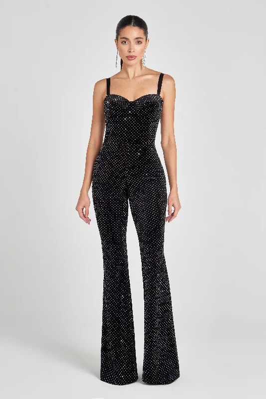 Roxanne Black Jumpsuit Denim jumpsuit, Classic design, All-season, Casual