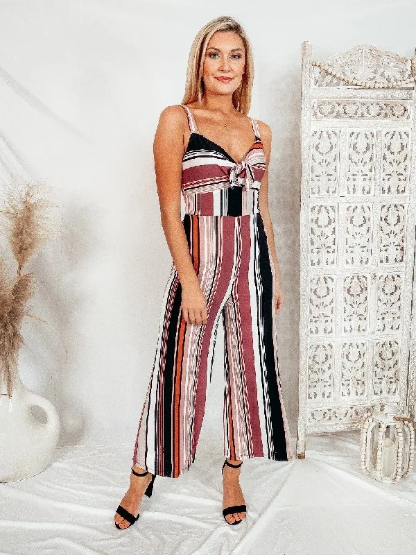 Social Stripe Status Jumpsuit Ruffled jumpsuit, Feminine, Elegant, Stylish