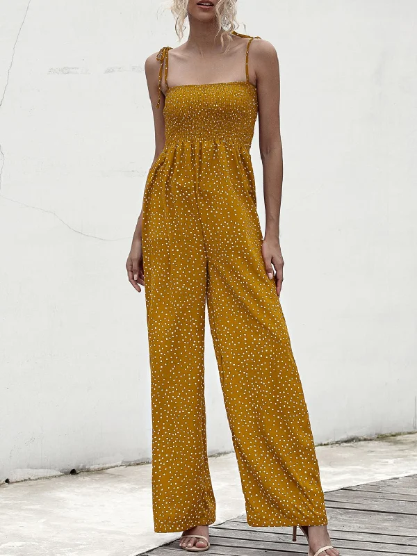 Square Neck Spaghetti Strap Jumpsuit Tie waist jumpsuit, Slim fit, Trendy, Comfortable Square Neck Spaghetti Strap Jumpsuit Tie waist jumpsuit, Slim fit, Trendy, Comfortable