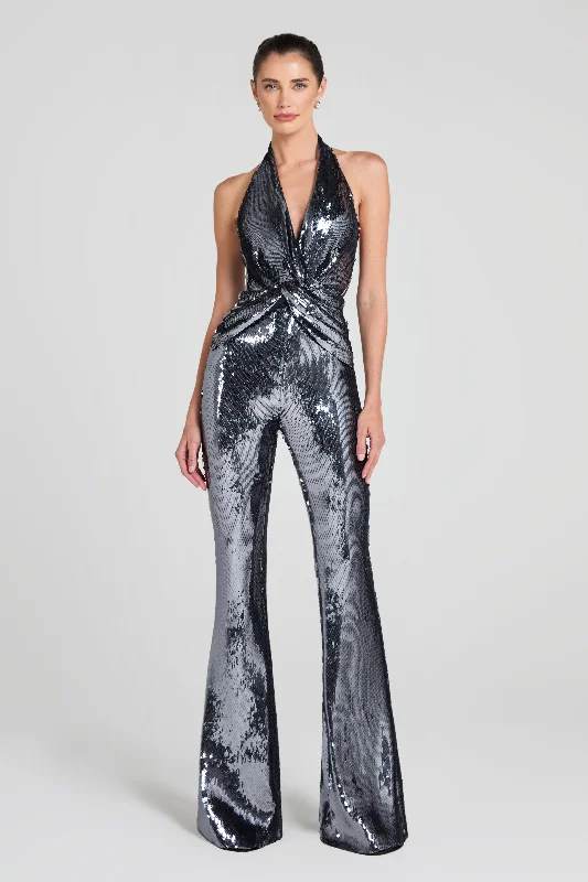 Tianna Silver Jumpsuit Blue jumpsuit, Stylish, Fashionable, Chic