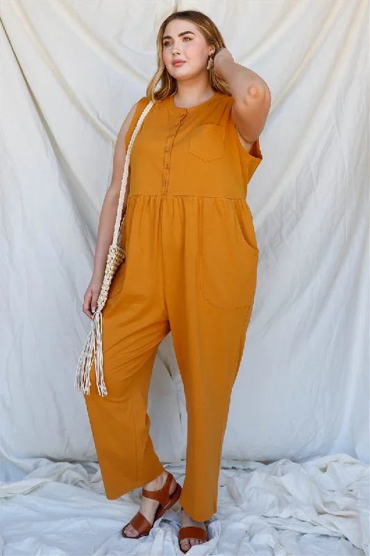 Plus Cotton Front Button Up Detail Sleeveless Jumpsuit Printed jumpsuit, Floral pattern, Bohemian style, Vibrant Plus Cotton Front Button Up Detail Sleeveless Jumpsuit Printed jumpsuit, Floral pattern, Bohemian style, Vibrant