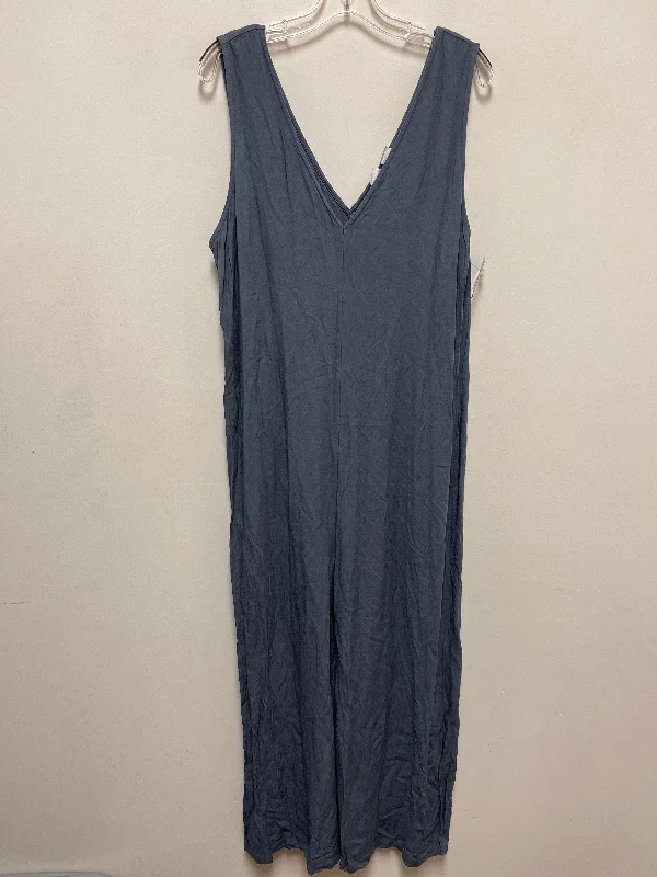 Jumpsuit By Melrose And Market In Blue, Size: Xl Ruffle sleeve jumpsuit, Feminine, Elegant, Comfortable Jumpsuit By Melrose And Market In Blue, Size: Xl Ruffle sleeve jumpsuit, Feminine, Elegant, Comfortable