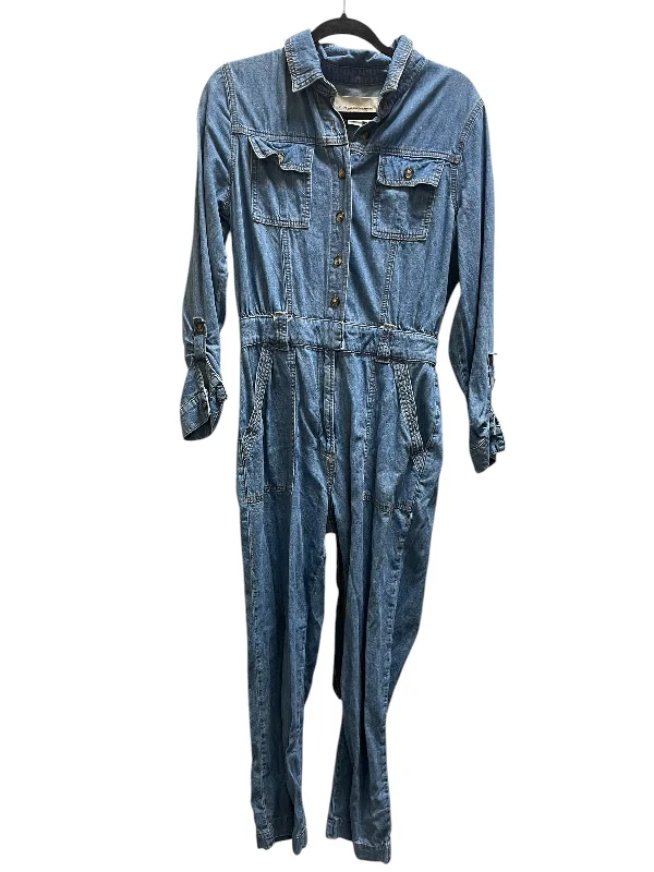 Jumpsuit By Pilcro In Blue, Size: M Elegant wide leg jumpsuit, Chic, Casual, Comfortable Jumpsuit By Pilcro In Blue, Size: M Elegant wide leg jumpsuit, Chic, Casual, Comfortable