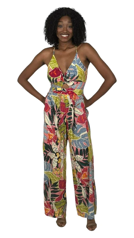 Sleeveless Floral Jumpsuit Sleeveless jumpsuit, Summer wear, Comfortable, Casual