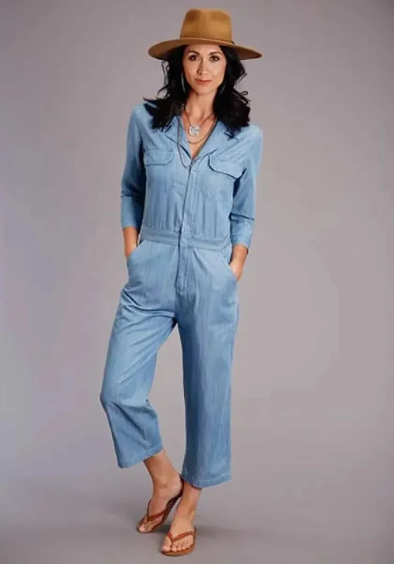Stetson Tencel (Denim) - Women's Denim Jumpsuit Wide-leg denim jumpsuit, Casual chic, Trendy, Comfortable Stetson Tencel (Denim) - Women's Denim Jumpsuit Wide-leg denim jumpsuit, Casual chic, Trendy, Comfortable
